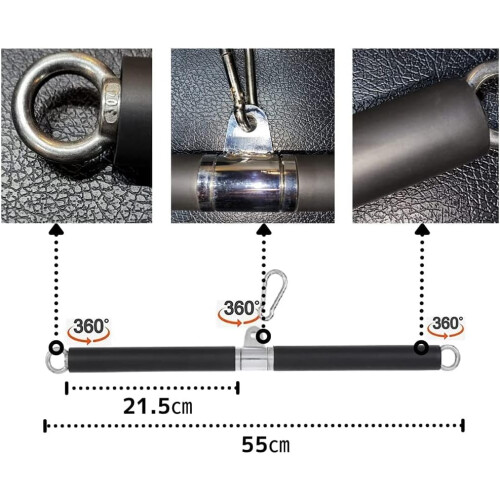 Training Pull Rod Accessory Pull Down Biceps Straight Bar for Home Gym Bodybuilding Equipment, Adjustable and Durable Design 2