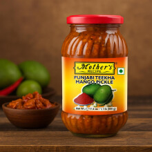 Mother's Recipe Punjabi Teekha Mango Pickle – 500g | Authentic North Indian Taste | Extra Spicy & Tangy Mango Achar