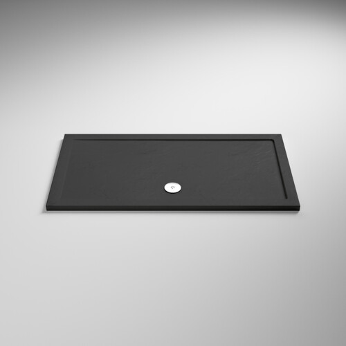 Slim 1400 x 800 mm Rectangular Polyurethane Resin Shower Tray Slate Grey 1