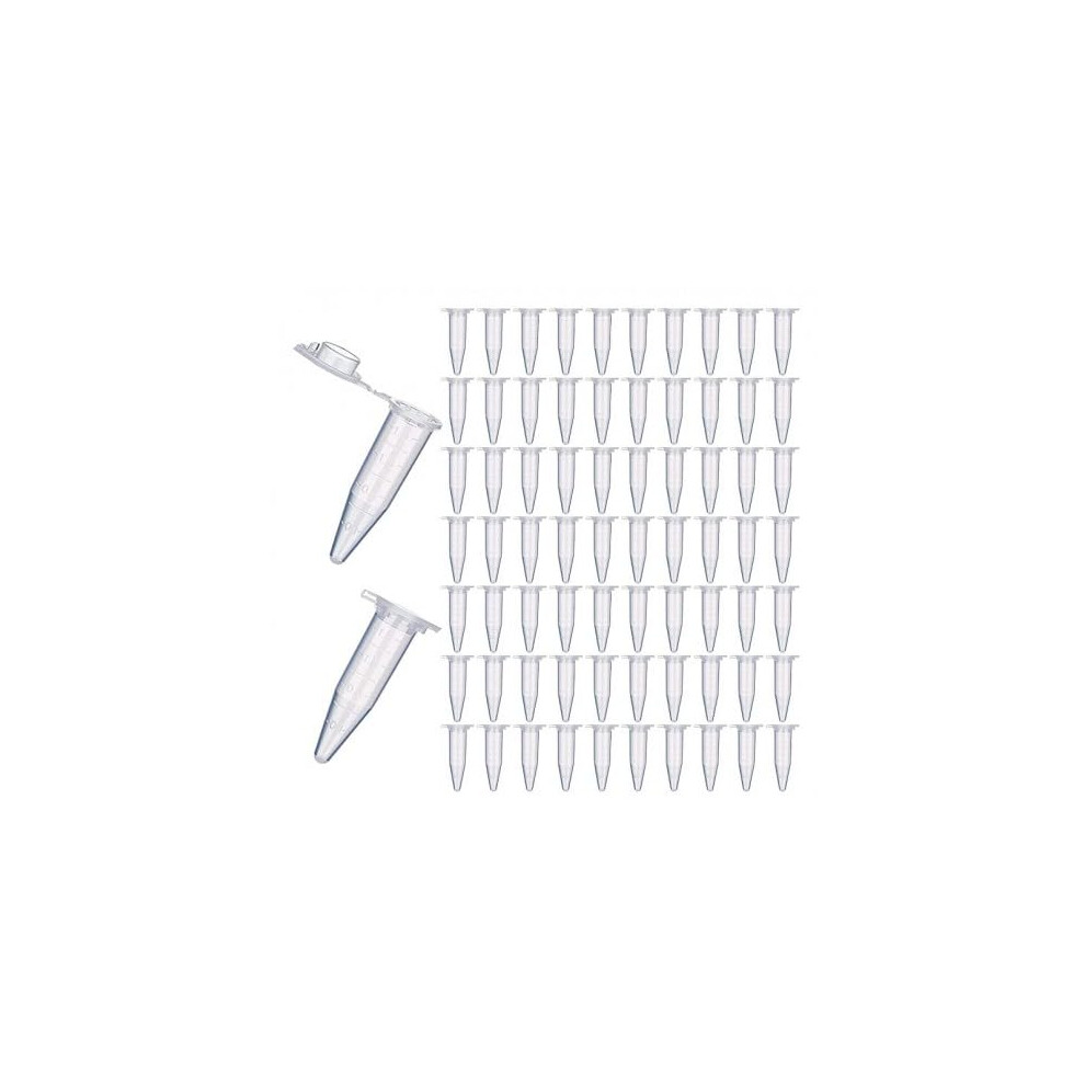 Centrifuge Tubes 1.5 ml Pack of 100 Clear Conical Sample Vials Test Tubes for Laboratory Biological Experiments-image-OPC-PK2XD5G-NEW