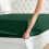 (Emerald Green, Single- 91x190cm) Fitted Bed Sheet Extra Deep 25cm Single Double King Bed Sizes 3