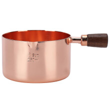 Saucenpfanne mit Holzgriff, Roségold, Edelstahl, Saucentopf zum Kochen, Küchengeschirr, 1 Tasse