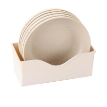 Obstteller-Tablett, Mehrzweck-Salatteller, umweltfreundlicher Küchenteller für den Haushalt (Beige,