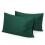 (Emerald Green, Pillow Case Pair) Fitted Bed Sheet Extra Deep 25cm Single Double King Bed Sizes 1