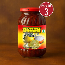 Mother's Recipe Sweet Lime Pickle – 575g (Pack of 3) | Tangy & Sweet Traditional Indian Achar | Authentic Homemade Taste
