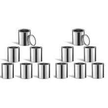12 Stück Metall-Farbdosen, 0,5 l, leer, ungefüttert, Farbdosen, Metall-Farbeimer für Bastelarbeiten,
