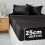 (Black, Single- 91x190cm) Fitted Bed Sheet Extra Deep 25cm Single Double King Bed Sizes 1