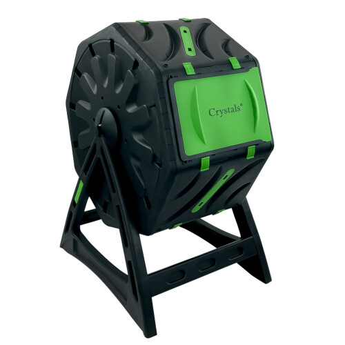 65L Garden Compost Bin, Barrel Rotating Composter with Legs 2