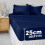(Navy Blue, Single- 91x190cm) Fitted Bed Sheet Extra Deep 25cm Single Double King Bed Sizes 1
