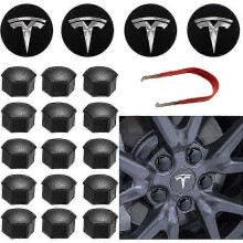 kompatibel Tesla Radkappen-Kit Nabenkappen-Set Radmutternabdeckung Mittelmodifikation Nabenabdeckung