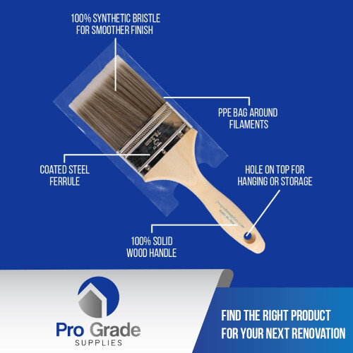 Pro Grade - Ecsetek - 2Ea 3"""" Lapos ecsetek 1
