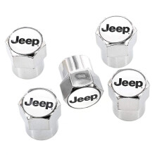 Klepdoppen met Jeep-logo in zwarte afwerking (chroom B)
