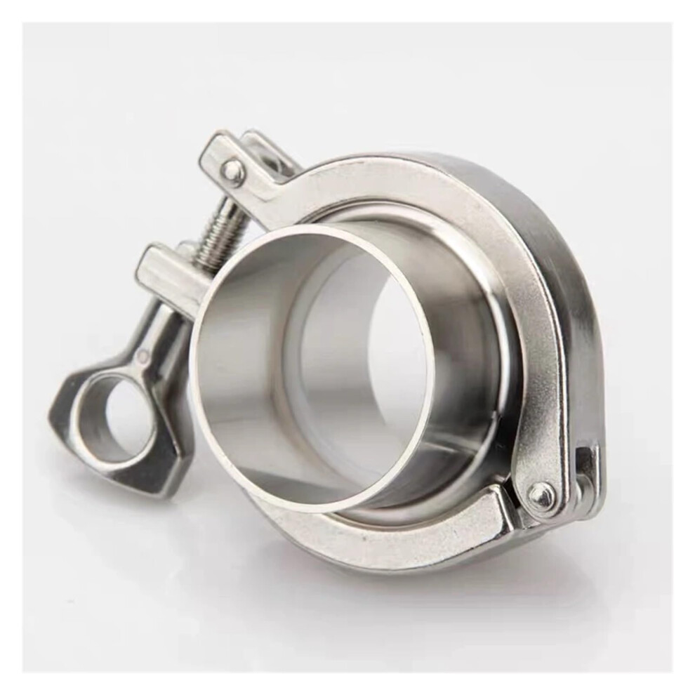 2'' Flange Pipe Weld Ferrule Set 51Mm With 64Mm Tri Clamp And Silicone Gasket Sus304 Stainless Steel 6038364737021