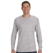T-shirt a maniche lunghe Hanes TAGLESS 6.1 S-Light Steel