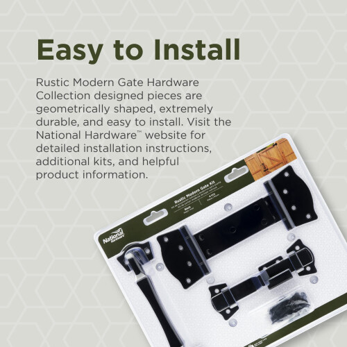 National Hardware N166-031 Mountain Modern Black Gate Kit 2
