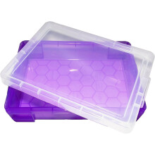PlayTherapySupply Kleine tragbare Sandschale mit Deckel  Lila
