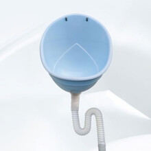Wall-Mounted Men's Urinal, Portable Plastic Urinal for Outdoor Toilets, High-Efficiency Flush Urinal with Switch, Mobile Blue Toilet