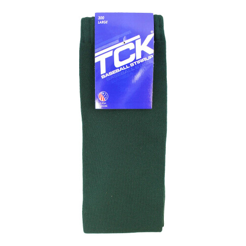 TCK Solid Colored Baseball Stirrups Pattern A (Dark Green Medium) 2