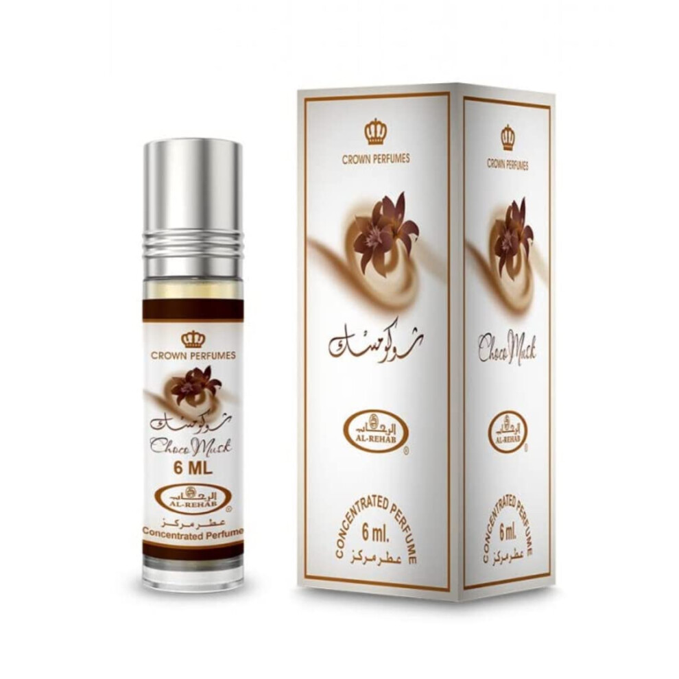 Al-Rehab Choco Musk Concentrated Perfume Rollerball For Unisex 0.2 Ounce