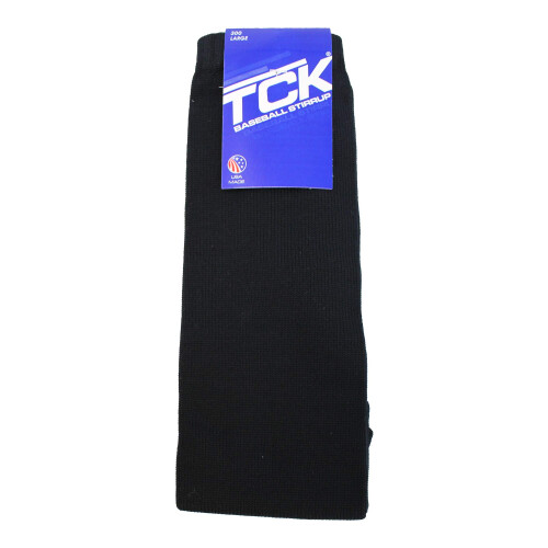 TCK Sports Solid Colors 7"""" Baseball/Softball Stirrup Socks Black Medium 2