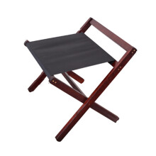 Folding Wooden Luggage Rack with Nylon Webbing Strap, 56x38x55 cm, Red, Portable Storage for Travel and Home Use