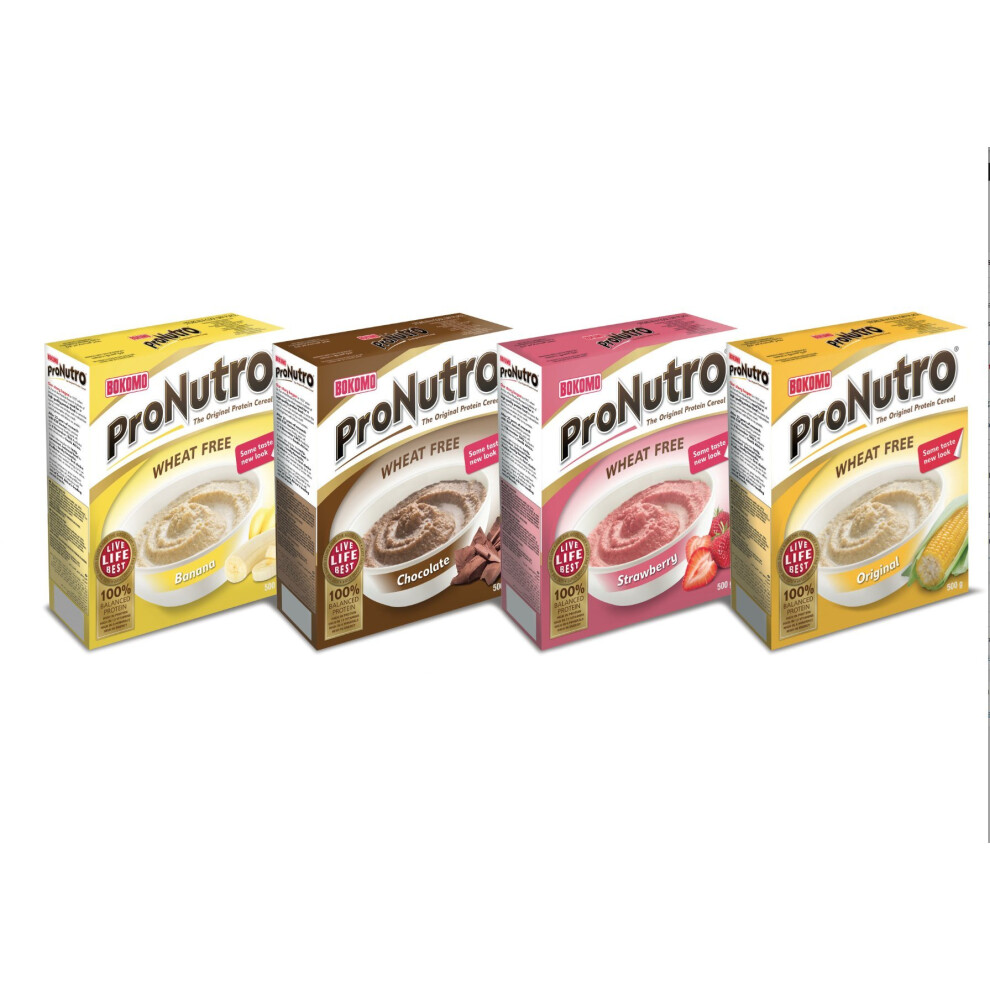 Ricoffy Pronutro Original Banana Chocolate & Strawberry 500G Mix Of 4