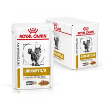 Royal Canin Veterinary Diet Feline Urinary S/O Moderate Calorie Gravy Pouches 48 x 85g