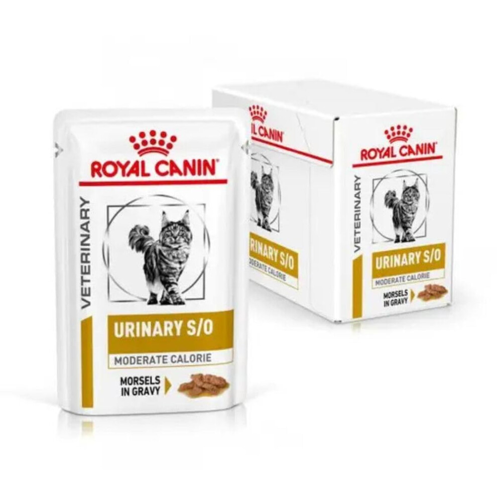 Royal Canin Veterinary Diet Feline Urinary S/O Moderate Calorie Gravy Pouches 48 X 85G