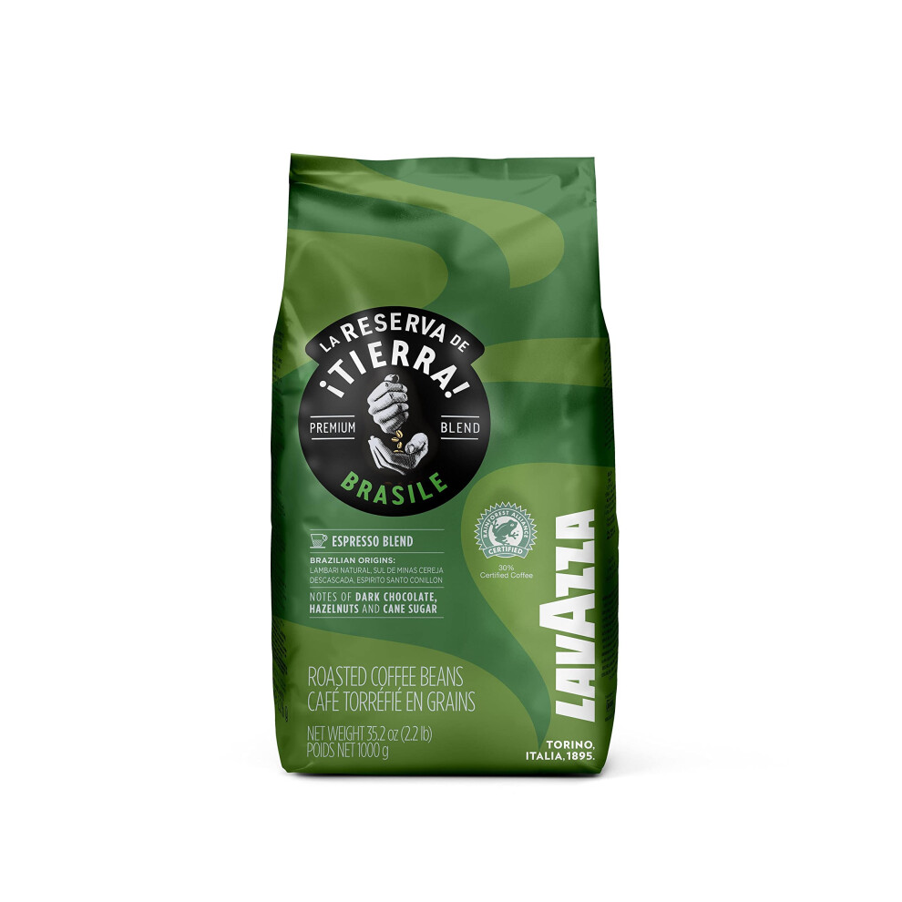 Lavazza Tierra Brasile Authentic Italian Recipe Arabica Coffee, 1.00 Kg, Cd- Tierra Brasile - Authentic