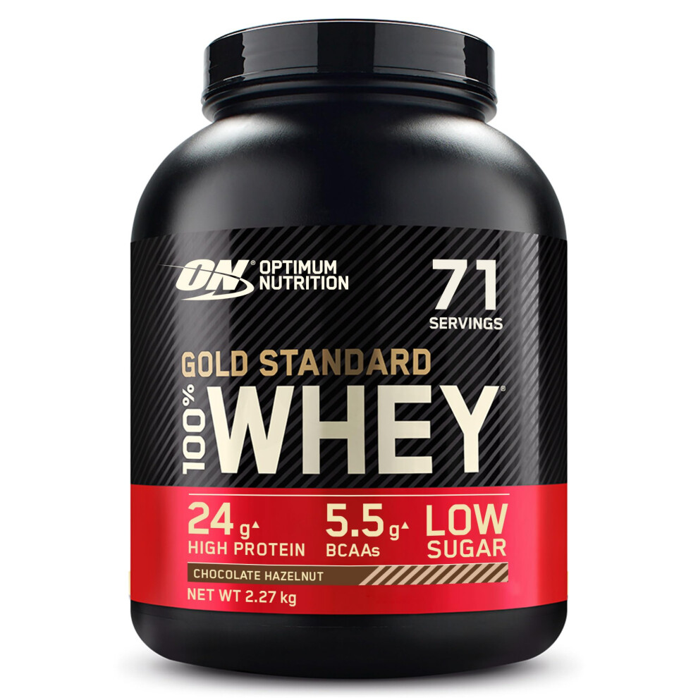 Optimum Nutrition Standard Whey Muscle Building And Recovery Protein Powder With Naturally Occurring Glutamine And Amino Acids, Chocolate Gold