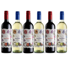 Allumea Organic Italian Chardonnay & Nero d'Avola Mixed Case 6x 75cl