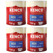Kenco Rich Instant coffee Tin (Pack of 4, Each 750g, Total 3000g)