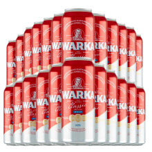 Warka Classic Lager 500ml Cans, Pack of 24, Case for Parties, Summer BBQs (Warka Classic) (Warka Red)