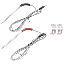 2er-Pack Ersatz-Fleischsonde, kompatibel mit Weber Grill und Smoker, Temperatursonde mit Sondenclip,