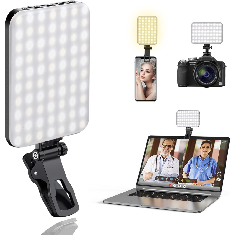 Altson 60 Led Portable Selfie Video Conference Ing With Clip And Camera Tripod Adapter, Rechargeable 2200Mah Light 002654756418