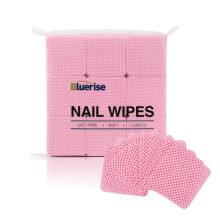 BLUERISE Pluizende Nageldoekjes Roze 1200 stks Nagellak Remover Pads Zacht Absorbeerbare Wimper Extension Lijm Reinigingsdoekjes