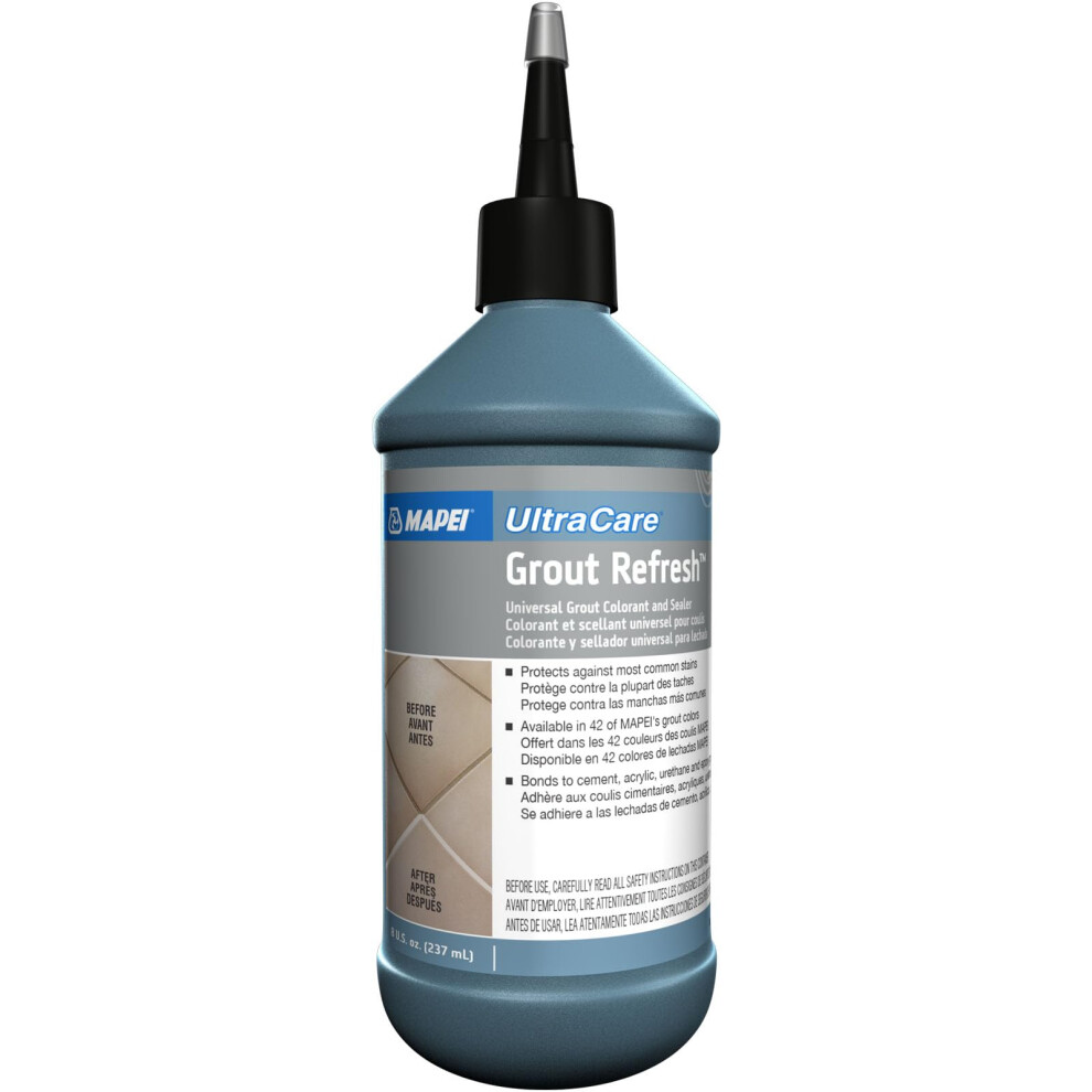 Mapei Ultracare Grout Refresh Universal Grout Colorant & Sealer 8 Oz Bottle - Easy Grout Restoration & Protection 5042 Mocha 093994384423