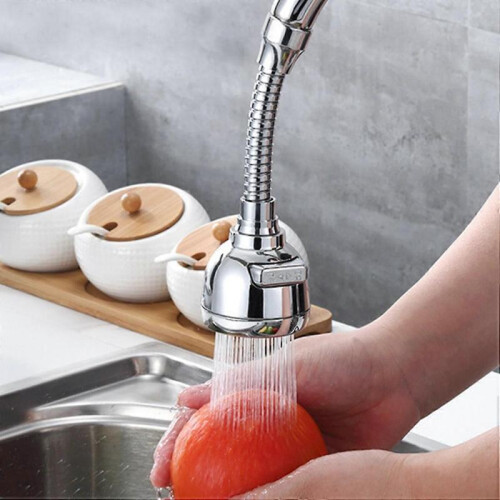 (3) Practical Even Water Flow Faucet Extender Angle Adjustable Easy to Install ABS Resin Tap Extend 2
