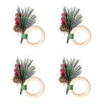 Weihnachtsserviettenring-Set, Weihnachtsserviettenring, Weihnachtsfeiertags-Dinner-Tischdekoration,