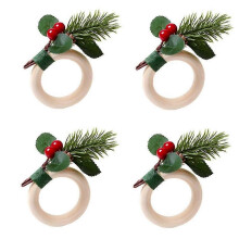 Weihnachtsserviettenring-Set, Weihnachtsserviettenring, Weihnachtsfeiertags-Dinner-Tischdekoration,