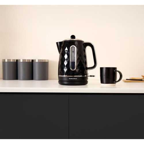Hamilton Beach Hamilton Beach, Electric Kettle & Toaster Set, Diamond Collection, Black 2