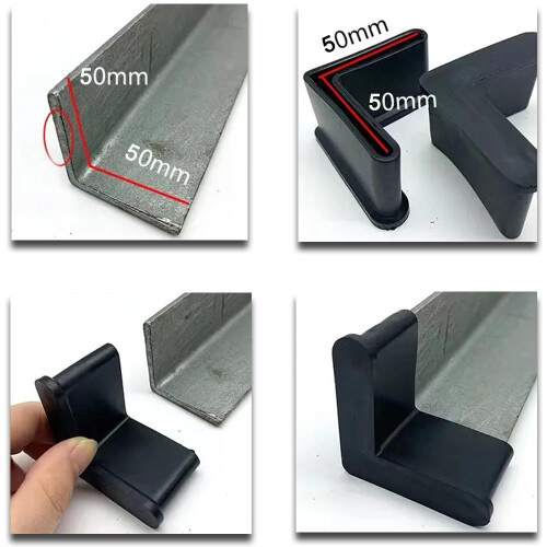 20Τμχ 50mm x 50mm / 2" x 2" Λαστιχένιοι Κεφαλοί Γωνίας, Πατάκια για Έπιπλα 2