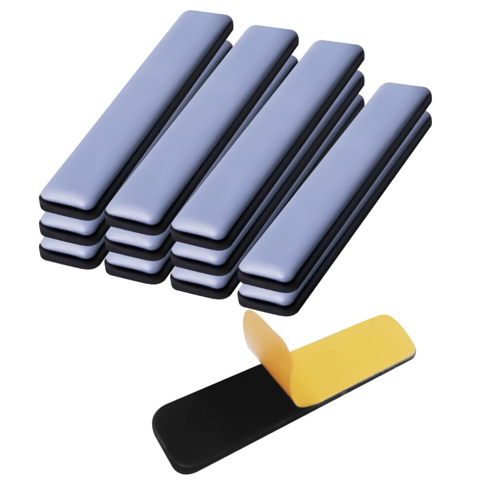 Furniture Sliders For Carpet And Hardwood Floors Adhesive Furniture Glides Self-Stick Furniture Sliders Pads (Rectangular15*75Mm 12) 765037814951