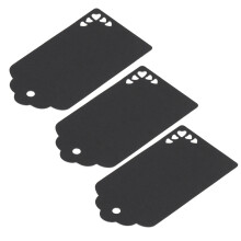 Etiquetas kraft de doble cara, 100 piezas, 5x9cm, negro