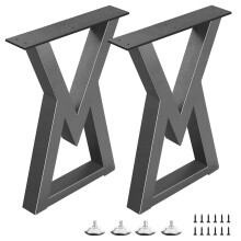 Y-CFHFC 20 inch metalen salontafelpoten diamantvorm eind- en bijzettafelpoten zware bureauvoeten zwart ijzer doe-het-zelf meubelbankpoten set van 2