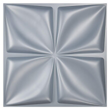 Art3d Pannello da parete 3D grigio opaco argento con design floreale in PVC, copertura di 3 metri quadrati per la decorazione della parete intern