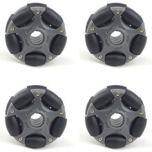 58mm Plastic Omni Wheels - 4 Pack for Robot Kits with Servo Motors, Model 14135, High Compatibility and Durability