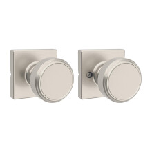 Kwikset Maven Indvendig passage d?rh?ndtag til skabs- og gangd?re Firkantet ikke-l?sende d?rh?ndtag i satin nikkel med mikrobanbeskyttelse
