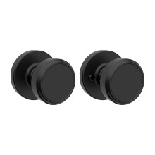 Kwikset Maven Indvendig passage d?rh?ndtag til skabs- og gangd?re Rund ikke-l?sende d?rh?ndtag i mat sort med mikrobanbeskyttelse