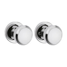 Kwikset Maven Poigne de porte de passage intrieure pour portes de placard et de couloir, poigne de porte ronde non verrouillable en chrome pol